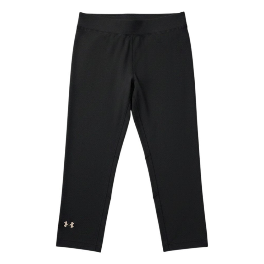 Under Armour Leggings Women Large Black HeatGear Compression Capri Activewear